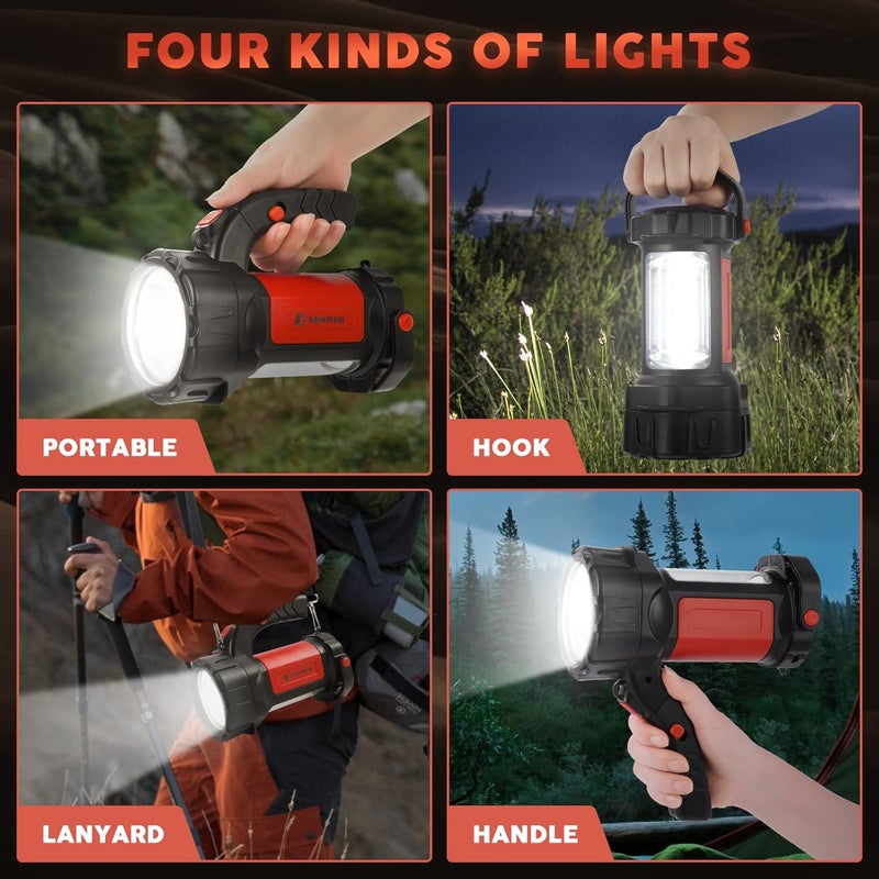 AlpsWolf Camping Lantern Rechargeable, LED Flashlight Spotlight Lantern with 800LM, 3600 Capacity Powered, Portable Bright Camping Light for Emergency, Outdoor Hiking, Power Outages - Image 2